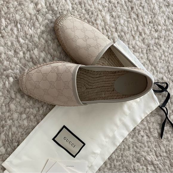 GUCCI Canvas & Leather Espadrilles - Picture 5 of 7